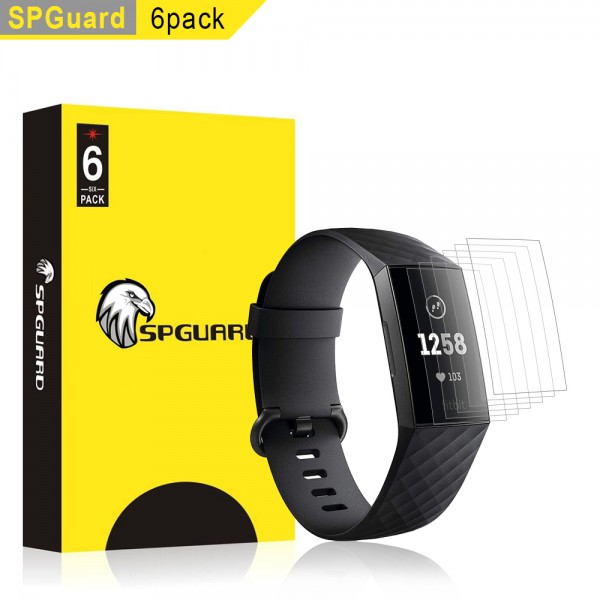 Spguard Compatible Fitbit Charge 3 LiQuidSkin Screen Protector [6Pack